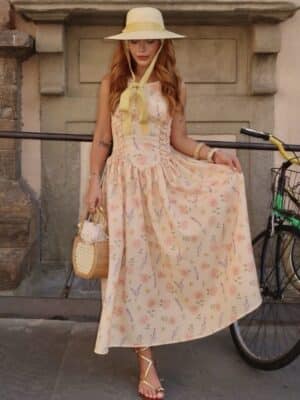 Vestido midi  floral