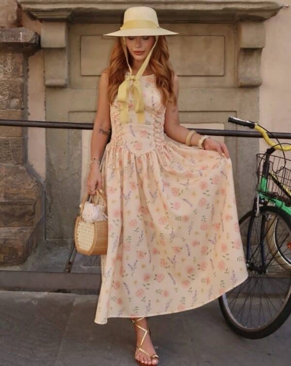 Vestido midi  floral